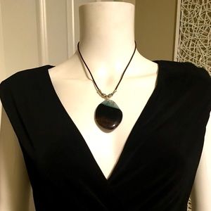 (Video) Handmade One of a Kind Jasper Agate pendant on leather